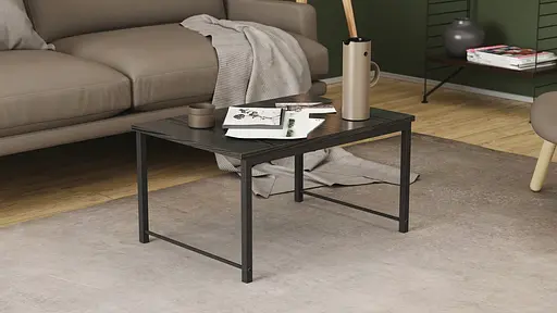 Стіл журнальний приставний Террі Комбо 345x662x440 Чорний метал ДСП Сосна Кембра 16мм FRD-105138