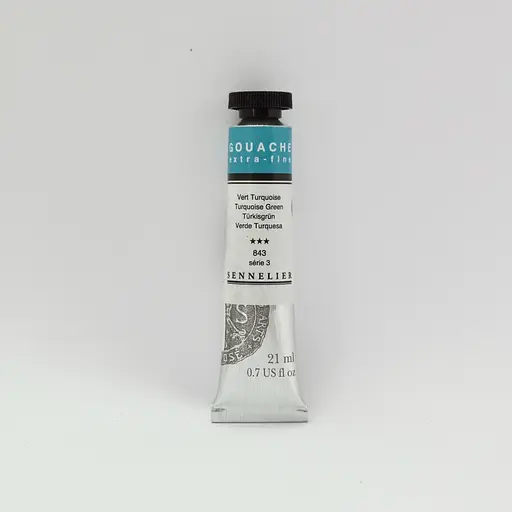 Гуашевая краска Sennelier профессиональная, 21 мл, S3, Бирюзово-зеленый