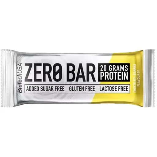 Набір батончик протеїнових BiotechUSA Zero Bar: Chocolate-Banana + Chocolate-Marzipan + Chocolate-Caramel + Cappuccino + Double chocolate 250 г (5 шт. х 50 г) - фото 2