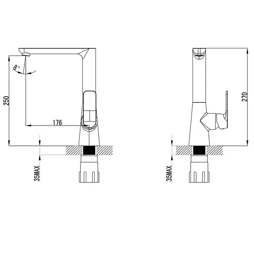 Змішувач для кухні Corso BRACCIANO CF-4B236C - фото 5