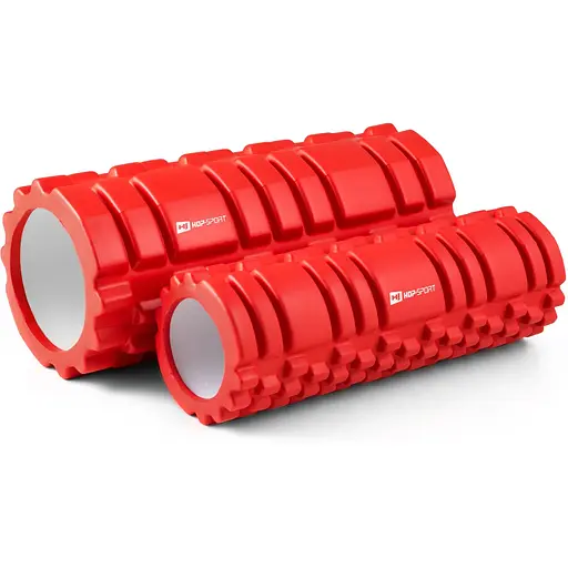 Роллер массажер Hop-Sport (валик, ролик) для кроссфита и йоги HS-001YG красный