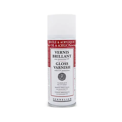 Лак-аэрозоль глянцевый Sennelier, с защитой от ультрафиолета, 400 мл