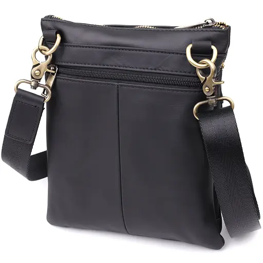 Повсякденна чоловіча сумка з натуральної шкіри Vintage 24х20х3 см sum0027512 - фото 12