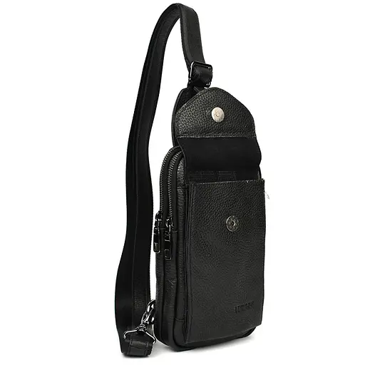 Мужской кожаный слинг на два отделения LIMARY 30х16.5х5 см sum0028238 - фото 7