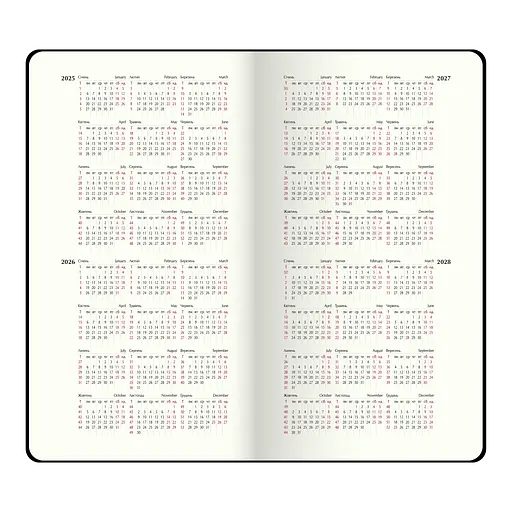 Щотижневик датований Buromax Bloom 2026 85 x 153 мм штучна шкіра фіолетовий (BM.2899-07) - фото 7