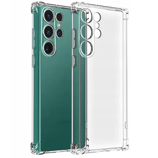 TPU чохол Getman Ease logo посилені кути Full Camera для Samsung Galaxy S23 Ultra Безбарвний (прозорий)