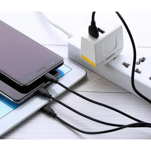 Дата кабель Remax 3 in 1 Micro Type-C Lighting RC -109th USB шнур дрот