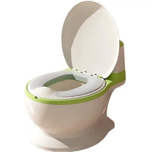 Горшок детский Дом с мягким ПВХ сиденьем WN-5-6 зеленый (33520) - фото 1