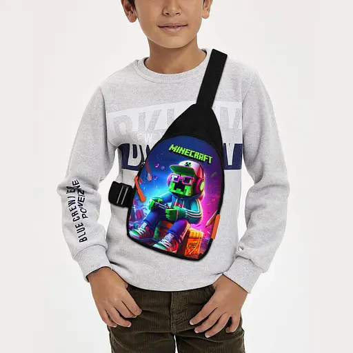 Сумка через плече дитяча Minecraft Кріпер 29х17 см сумка слінг для хлопчика (02110)