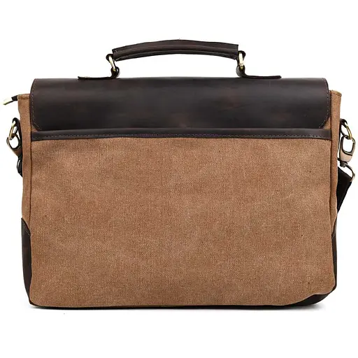 Мужская сумка портфель из канваса и кожий TARWA 36х27х10 см sum0028401 - фото 2