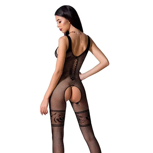 Бодистокинг Passion BS069 комбинезон имитация чулок и боди S/M/L black - фото 2