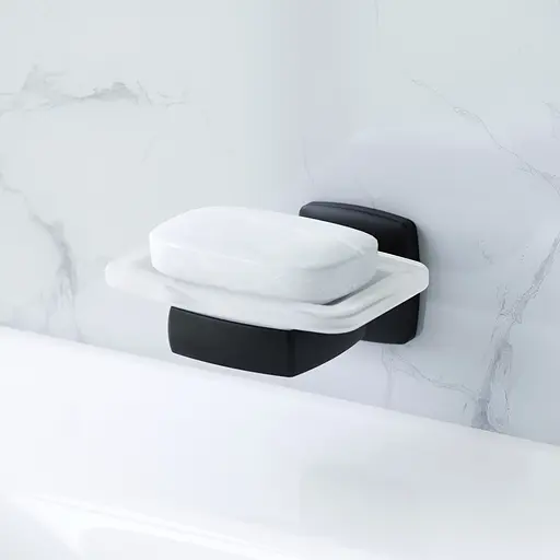 Мильниця Am.Pm Gem скляна настінна black A9034222, Чорний матовий - фото 2