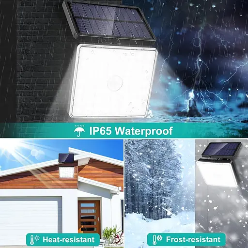 Солнечные охранные светильники Tailcas Наружный датчик движения, 4 режима Солнечные светильники на открытом воздухе IP65 - фото 4