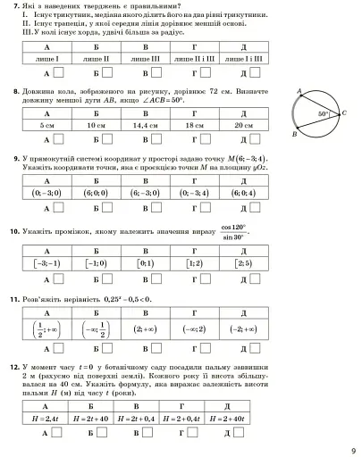 НМТ 2026. Математика. Тестовий зошит - фото 3