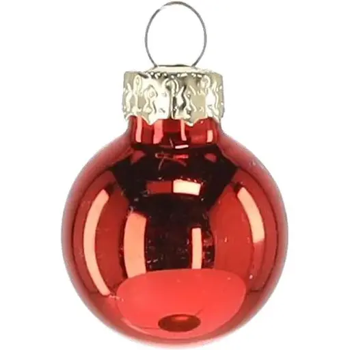 Комплект елочных шариков Chomik стеклянные 2.5 см красные 24 шт. (BOZ2126) - фото 3