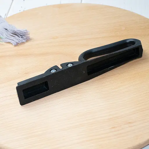 Точилка для кухонных ножей ручная механическая пластиковая с точильным камнем, A-plus Черный 85394 - фото 3