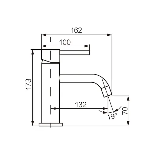 Смеситель для раковины VBI Milano chrome низкий VBI-050100CH Хром - фото 2
