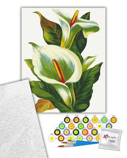 Набор для росписи ArtCraft Белые каллы 40 x 50 см (13128-AC) - фото 2