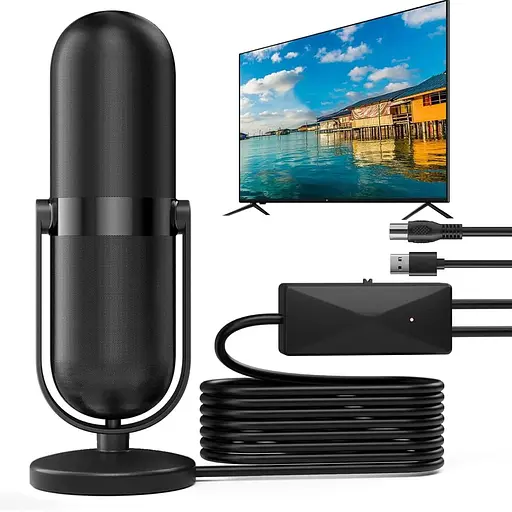 Внутрішня телевізійна антена для Smart TV Diswoe TV Aerial High Gain Freeview TV 4K 1080P HDTV