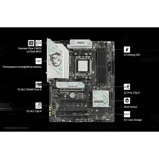 Материнська плата MSI B850 Gaming Plus WiFi Socket AM5 - фото 7