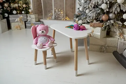 Дитячий стіл Хмарка і стільчик Зайчик (Білий з рожевим) - фото 10