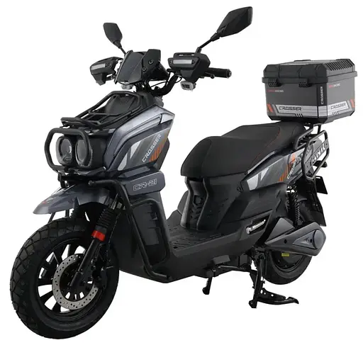 Електроскутер Двомісний Crosser CR-21 (2500W 76.8V/40Ah) Сірий - фото 1