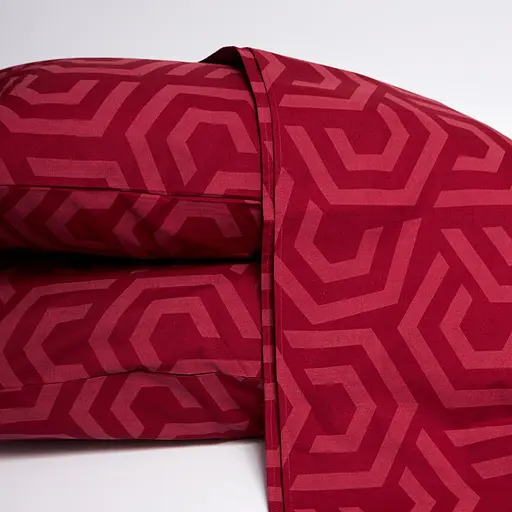 Постельный набор Moon&Star (простыня 200х220 см + 2 наволочки 40х60 см) Бязь Gold Люкс Burgundy Charm - фото 4