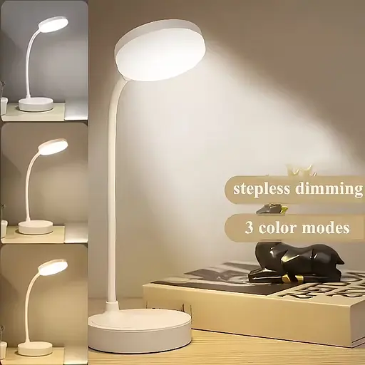 Мінімалістична настільна світлодіодна лампа з USB-живленням і сенсорним керуванням Білий 88202 - фото 7