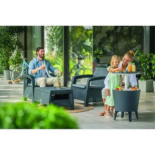 Стол-трансформер Keter Cool Bar графит - фото 4