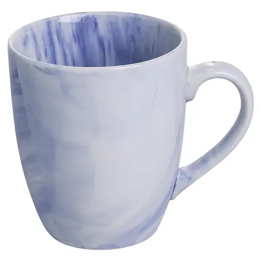 Столовый набор посуды тарелок и чашек 16 предметов на 4 персоны Marble Clara фарфоровый, обеденный столовый сервиз тарелок Синий Yiwu MD-16-3B - фото 6