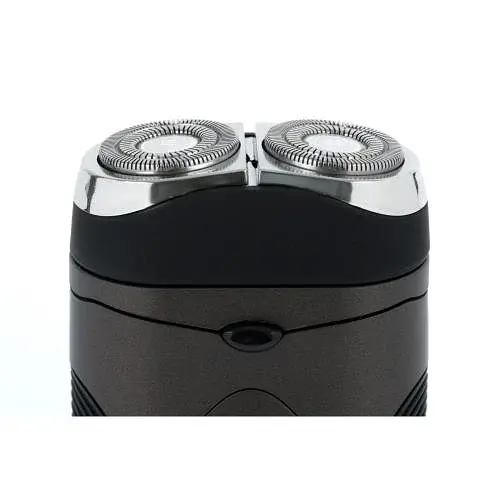 Електробритва Новий Харків НХ-9525 Спорт Black, 5W, роторна, сухе гоління, 2 головки для гоління, плаваючі подвійні леза, повторение контуров лица, живлення мережа, тример для скронь, механічна кнопка вмикання - фото 2