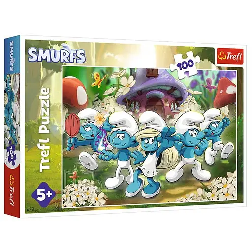 Пазл Trefl Встреча со смурфами Смурфики 100 эл. (16487)
