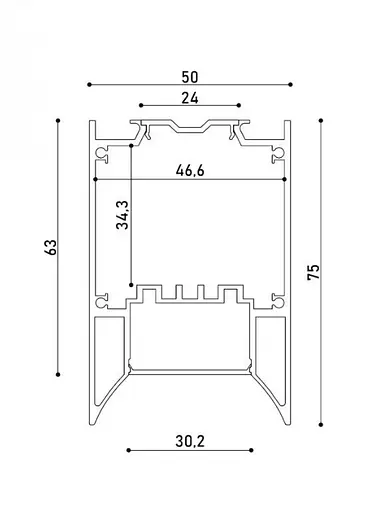 LED профіль підвісний з розсіювачем PC матовий опал, 2м KLOODI KLP5075MC 2 - фото 3