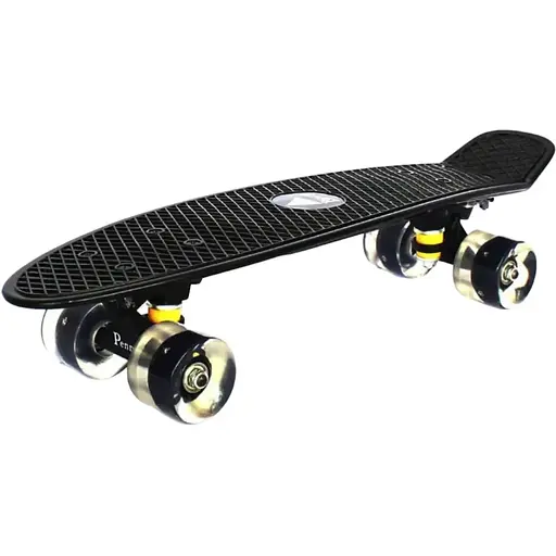 Скейт Пенни Борд A-Toys Penny Board Maraton со светящимися колёсами с декой 55 см черный