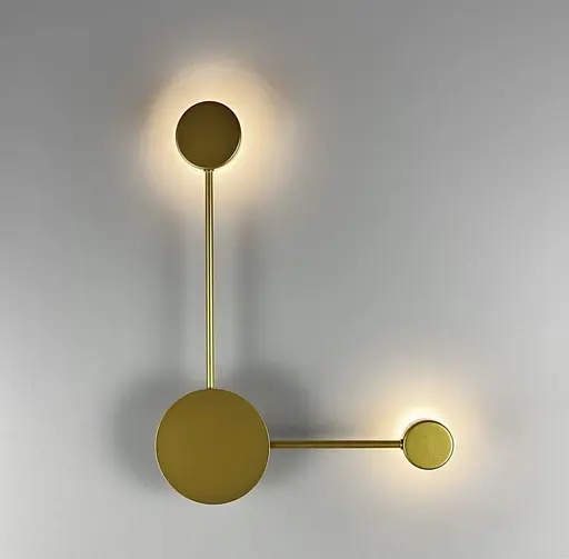 Бра в золотистому кольорі Line F на 2 плафони Арт. WJ 013/2 GD - фото 1
