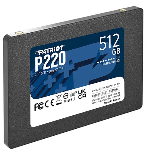 Накопичувач SSD 512GB Patriot P220 2.5 SATAIII TLC (P220S512G25) - фото 3