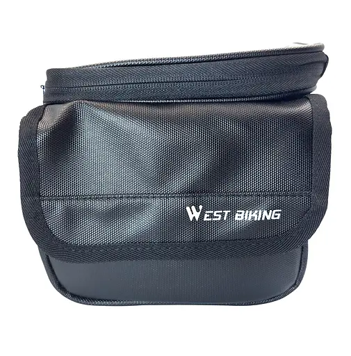 Велосумка на раму West Biking YP0707322 1,4 л для смартфона 7.2" 18х15х14 см черный (G0001974) - фото 2