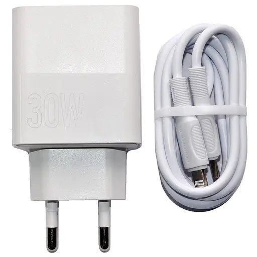 Сетевое зарядное устройство для Borofone BA75A Powerfull блок и кабель Type-C to Lightning - фото 1