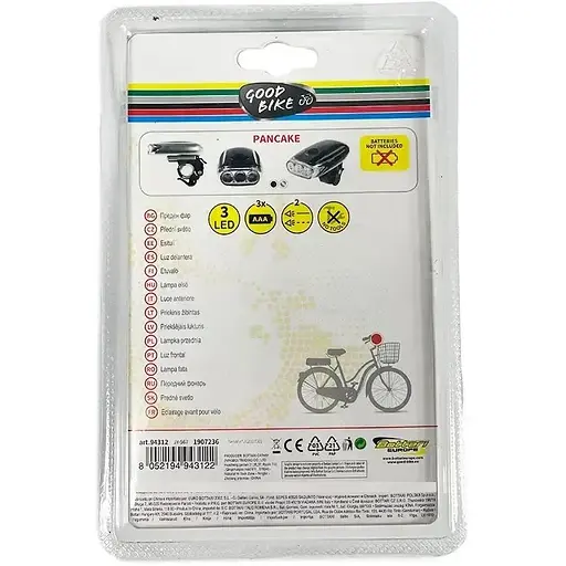 Ліхтарик на батарейках світлодіодний Good Bike Pancake 3 LED 2 режими чорний (94312B-IS) - фото 8