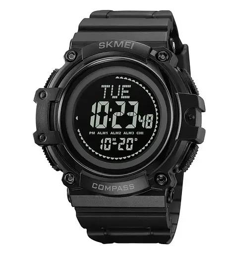 Часы мужские спортивные Skmei 2233 compass с компасом (Черный)