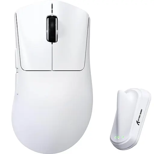 Бездротова миша ATTACK SHARK V8 42000 DPI PAW3950MAX Nordic 54L15 8K Біла - фото 1