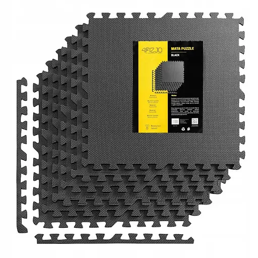 Мат-пазл (ласточкин хвіст) 4FIZJO Mat Puzzle EVA 180 x 120 x 1 cм 4FJ0387 Black (P-5907739310378) - фото 1