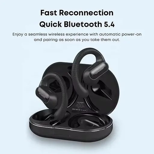 Бездротові спортивні bluetooth навушники Langsdom TS05 Open-Ear з спрямованим звуком і мікрофоном Black - фото 4