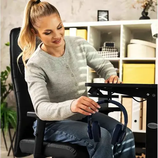 Компьютерный стол с регулируемой высотой Di Volio Biago черный - фото 6