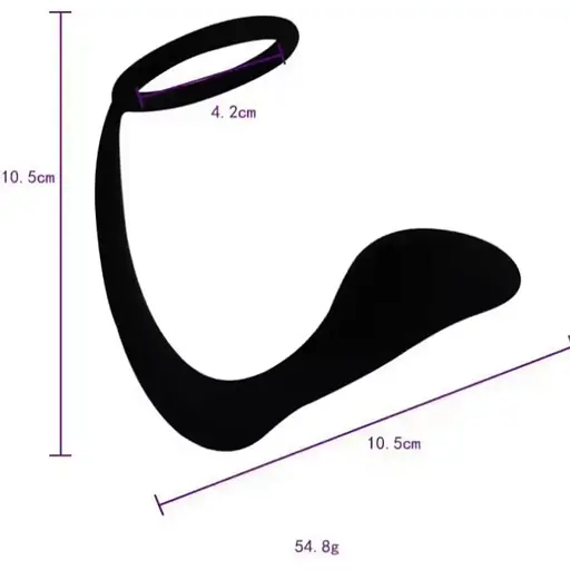 Масажер для простати з кільцем ерекції, стимулятор для простати з кільцем - фото 4