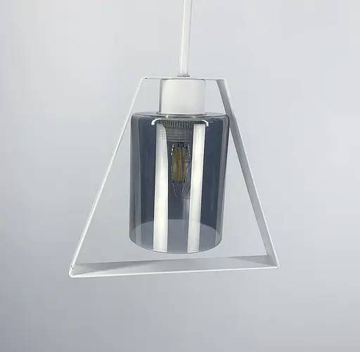 Лофт світильник у формі трикутника в білому кольорі | Арт. 11817/1 WT | Line F - фото 4