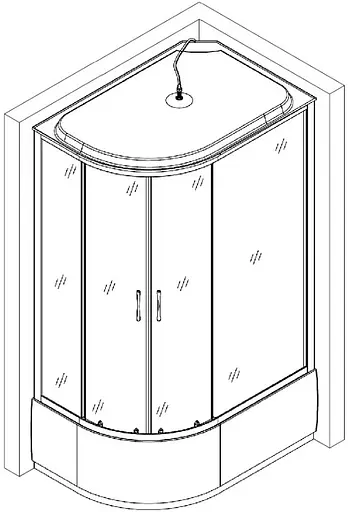 Душовий бокс BRAVO OBRA H120GBSR (H120BR) - фото 6