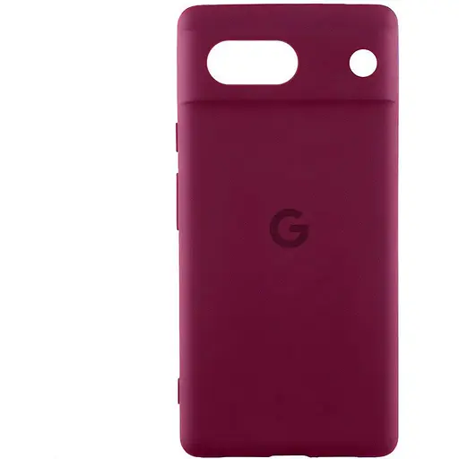 Чехол Lakshmi Silicone Cover Full Camera (AAA) with Logo для Google Pixel 7a Бордовый / Plum