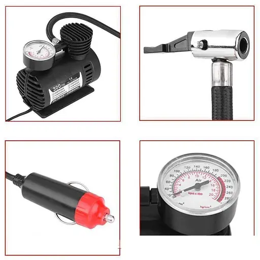 Портативний компресор автомобільний надувні колеса Yf608 напірні шини - фото 3