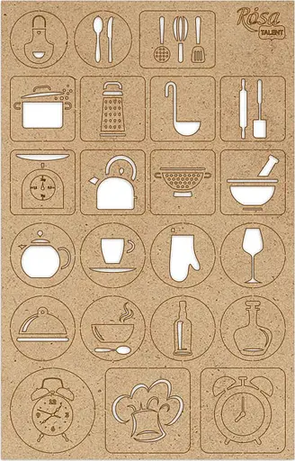 Чіпборд для скрапбукінгу „Recipe book“ 2 ДВП 12,8х20см Rosa Talent - фото 1